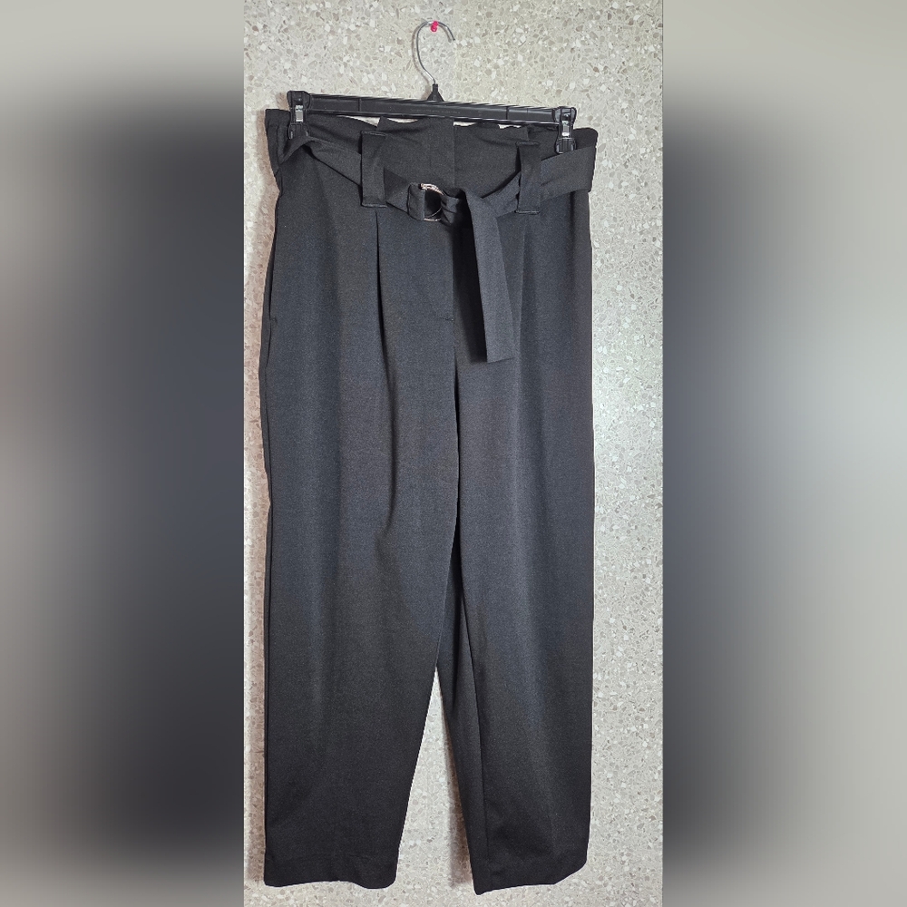 Worthington Woman Charcoal Belted Dress Pants